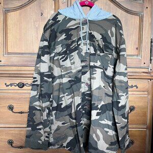 Indigo Thread Co Camo Jacket Hoodie